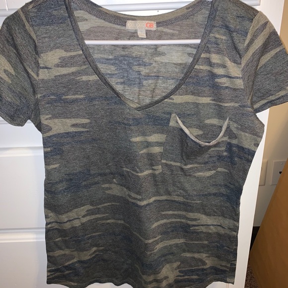 Camouflage V Neck Tee - Picture 1 of 1